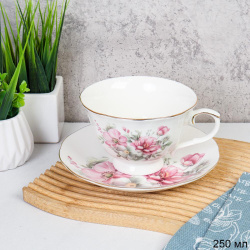 Чайный пара 2 предмета 250 мл на ножке / RS/4-FY253004 /уп 12/