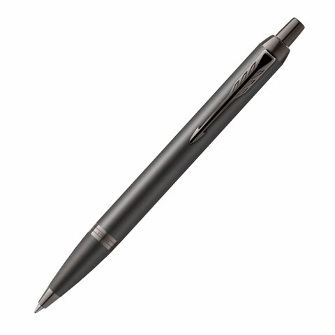 Ручка шариковая PARKER "IM Professionals Monochrome Titanium", корпус темно-серый, сталь, синяя, 2172961