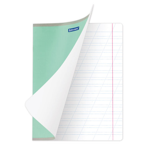 Тетради ДЭК 12 л. КОМПЛЕКТ 20 шт. BRAUBERG "КЛАССИКА NEW", косая линия, обложка картон, ЗЕЛЕНАЯ, 880050