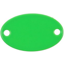Шильдик металлический Alfa Oval, зеленый неон, 1,5х2,5 см
