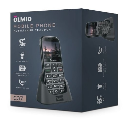 C37 Olmio (черный) Мобильный телефон