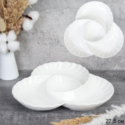 Блюдо менажница 4 секции 27,5 см / WE-099 /уп 17/