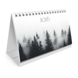 Календарь-домик настольный на гребне с бегунком, 2026 г., BRAUBERG, 160х105 мм, "Туман", 117272