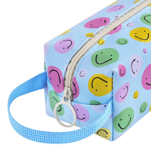 Пенал мягкий ПИФАГОР, 1 отделение, с ручкой, ПВХ, ассорти "Patterns", 21х9х6 см, 273827