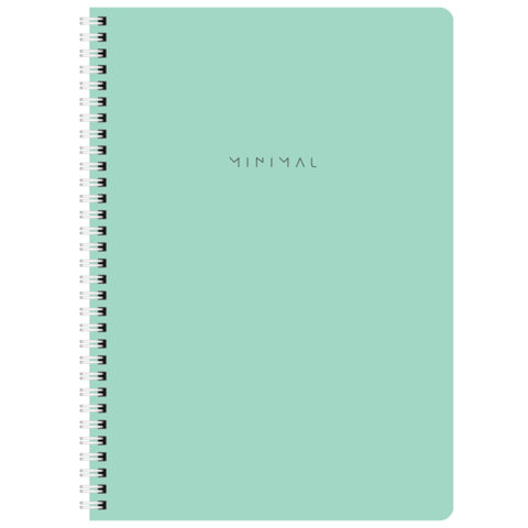 Тетради ДЭК А4 96 л. КОМПЛЕКТ 2 шт., BRAUBERG, гребень, клетка, 80 г/м2, SoftTouch, "Minimal", 405585