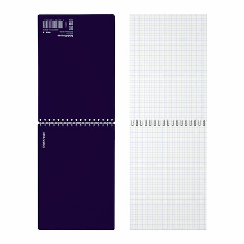 Блокнот А5 148х210 мм, 80 л., спираль, пластик, клетка, ERICH KRAUSE, "Reef", 63650