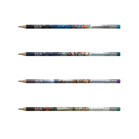 Карандаш чернографитный с ластиком ERICH KRAUSE "Magic Pet", НВ, 62769