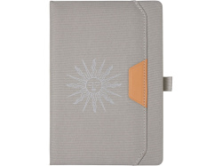 Блокнот А5 из RPET «Harvey» с термотрансфером, Цвет серый