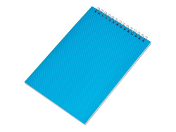 Блокнот А5 в пластиковой обложке, Цвет синий