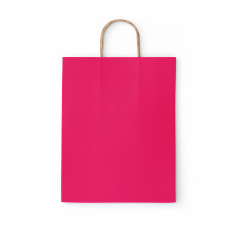 Крафт-пакет бумажный "Ruby red" 26х15х35 см, с кручеными ручками, плотность 80 г/м2, моноцвет, 112412