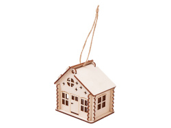 Деревянная подвеска на елку с подсветкой «Lumihut», Цвет натуральный