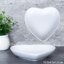 Блюдо фигурное Сердце 10,5х9,5х1,5см / KR-1258 /уп 240/