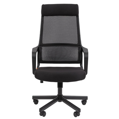 Кресло офисное Chairman CH 590, сетка/ткань, черное, 7134733