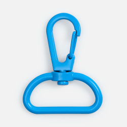 Застежка-карабин Snap Hook, L, голубая, 2,9х4 см