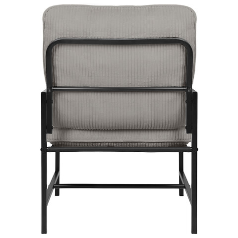 Кресло BRABIX "Gentle LC-300", ЛОФТ, пружинный блок, ткань велсофт (плюш), серое, 533142