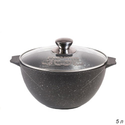 Казан для плова 5 л Гранит black / 55802 /уп / Мечта