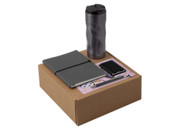 Набор «Firm» с блокнотом, ручкой и термокружкой, Цвет серый