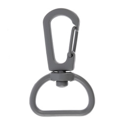 Застежка-карабин Snap Hook, M, серая, 2,5х4 см