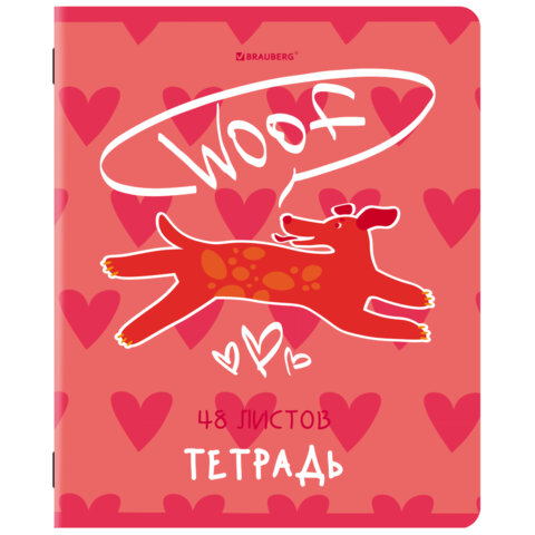 Тетради ДЭК А5 48 л. КОМПЛЕКТ 5 шт. BRAUBERG, скоба, клетка, TWIN-лак, "PINK MOOD", 404930