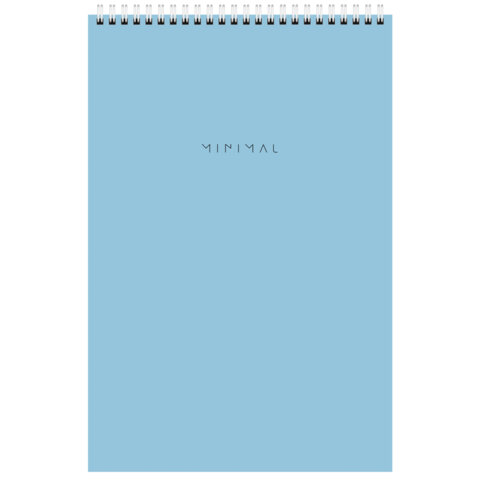 Блокнот БОЛЬШОЙ ФОРМАТ А4 198х297 мм, 80 л., гребень, подложка, клетка, BRAUBERG "Minimal Pastel", 116425