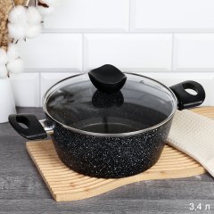 Кастрюля 3,4 л с антиппригарным покрутием / GL-672-3 /уп/без упаковки