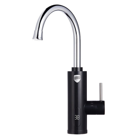 Водонагреватель проточный электрический ROYAL THERMO QuickTap, 3,3 кВт, 1,48 л/м, кран, черный, НС-1588899
