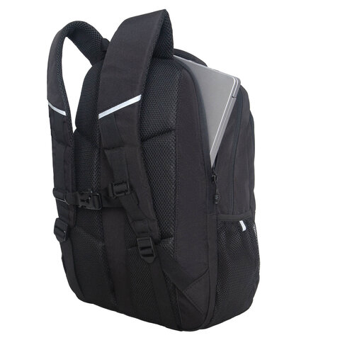 Рюкзак GRIZZLY школьный, анатомическая спинка, 2 отделения, для мальчиков, "BLACK STRIPES", 42х31х22 см, RU-532-1/2