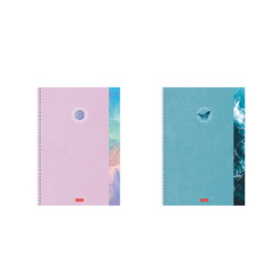 Тетрадь А4 96л. HATBER гребень, клетка, обложка картон, Вдохновение вокруг (микс в спайке), 088815, 96Т4В1гр