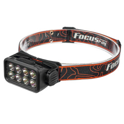 Фонарь налобный FOCUSray 1300 8 диодов ,акку 18650 встроенный , 1200мАН,3,7V,индикатор зарядки,сенсор 1/180, шт