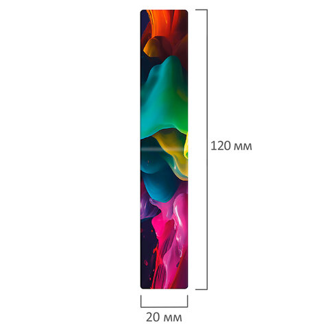 Закладки для книг МАГНИТНЫЕ, "АССОРТИ 5 ДИЗАЙНОВ ABSTRACTION", набор 6 штук, 60x20 мм, FUNSTER, 116653