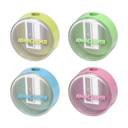 Точилка с контейнером ЮНЛАНДИЯ "ШАРИК ПАСТЕЛЬ", пастельные цвета ассорти, 272509