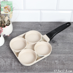 Сковорода для завтрака 17,5x17,5 см / RSD-56 /уп 24/ антипригар гранит Бакелит/ 0,43