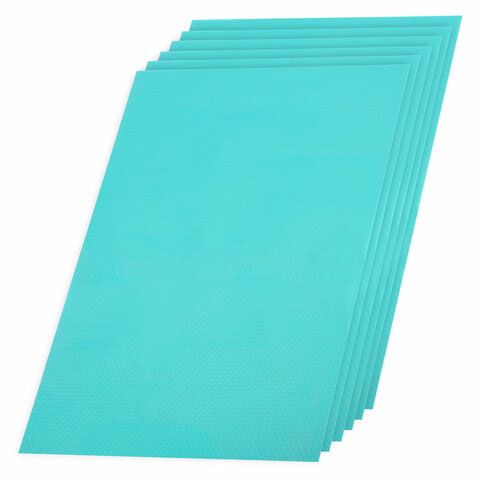 Коврики универсальные 6 шт., 30х45 см, для холодильника, полок, сервировки, бирюзовый, DASWERK, 609606