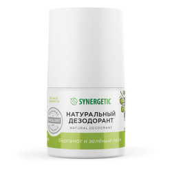 Дезодорант 50 мл SYNERGETIC "Бергамот - зеленый лайм", роликовый, натуральный, 300016