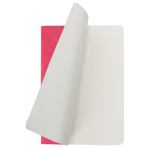 Тетрадь-скетчбук 60 л. обложка кожзам под замшу, сшивка, B5 (179х250мм), 70 г/м2, КОРАЛЛОВЫЙ, BRAUBERG CAPRISE, 403864