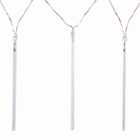 Электрогирлянда-занавес уличная "Сосульки" 2,1х0,3 м, 160 LED, холодный белый, 220 V, ЗОЛОТАЯ СКАЗКА, 591340