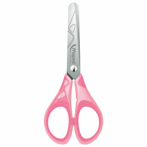 Ножницы MAPED (Франция) "Essentials Soft", 130 мм, закругленные, цвет ассорти, 464411
