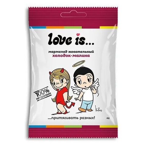 Мармелад жевательный LOVE IS "ЖуйМиксик" со вкусом холодок-малина, 20 г