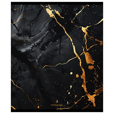 Тетрадь А5 48 л., ПЗБМ, скоба, клетка, матовая ламинация, "Камень и металл" (микс в спайке), 22143