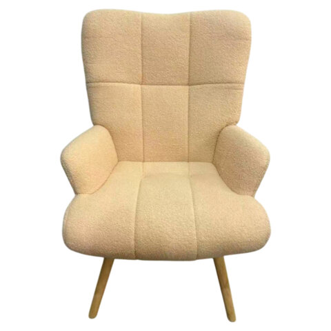 Кресло BRABIX Soft LC-305, фактурная ткань букле (экомех), кремовое, 533146