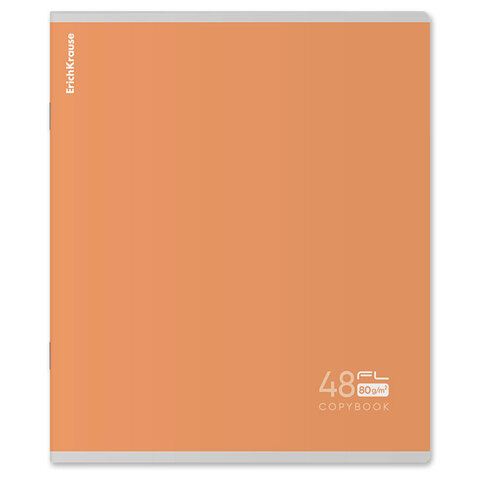 Тетрадь А5, 48 л., ERICH KRAUSE, скоба, клетка, Soft-touch + УФ-лак, "FL" (микс в спайке), 60623