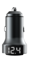 АЗУ 38W, Type-C +USB, PD, QC, gray, OLMIO