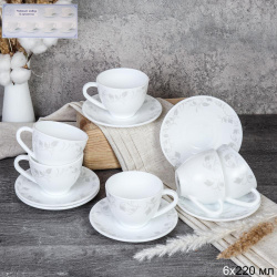 Чайный набор 12 предметов 220 мл / GB220/12 (7437-2) /уп 8/ Лепестки