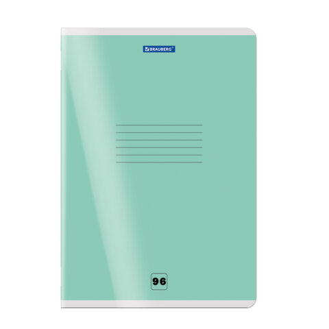 Тетрадь пластиковая обложка (прозрачная) А4, 96 листов, скоба, клетка, BRAUBERG "Smart Cover", АССОРТИ (микс в спайке), 405042
