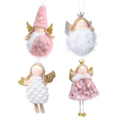 Украшение елочное 16 см, "Принцесса", полиэстер, ассорти 4 дизайна, ЗОЛОТАЯ СКАЗКА, 592608
