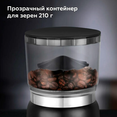 Кофемолка BQ (БИ-КЬЮ) CG2001, мощность 120 Вт, вместимость 210г, 20 степеней помола,, 86199010