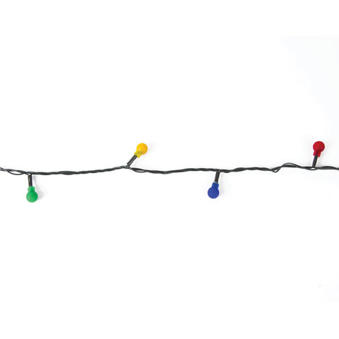 Электрогирлянда-нить комнатная "Шарики" 10 м, 100 LED, мультицветная 220 V, контроллер, ЗОЛОТАЯ СКАЗКА, 591102