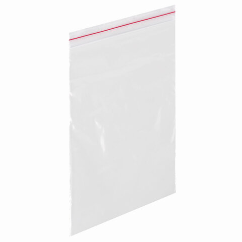 Пакеты с замком ZIP LOCK "зиплок", комплект 100 шт., 100х150 мм, ПВД, толщина 35 микрон, BRAUBERG, 606211