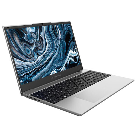 Ноутбук DIGMA Pro Breve 15.6", Ryzen 7 5700U, 16 Гб, SSD 512 Гб, Windows 11 Pro, серебристый, DN15R7-ADXW01