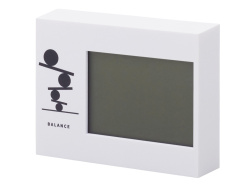 Настольные электронные мультифункциональные часы «Rotatio» с УФ-печатью, Цвет белый